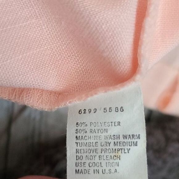 Vintage 80s Salmon Pink Lightweight Blazer Classic Career - Picture 9 of 15